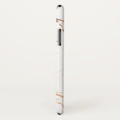 ラックスホワイトとバラ金ゴールド大理石 Case-Mate iPhoneケース (裏面/右)