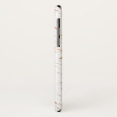 ラックスホワイトとバラ金ゴールド大理石 Case-Mate iPhoneケース (裏面/左)