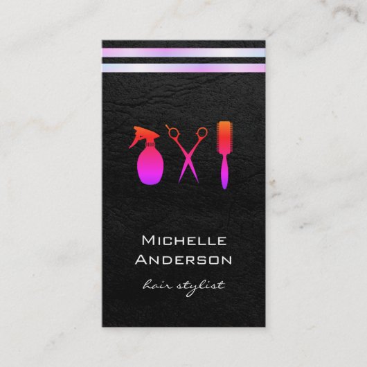 ラックスホワイトストライプシティブラック 名刺 (正面)