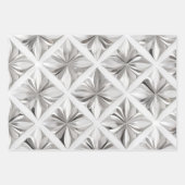 ラックスホワイトマーブルシルバーグリッターラッピング紙 ラッピングペーパーシート (正面3)