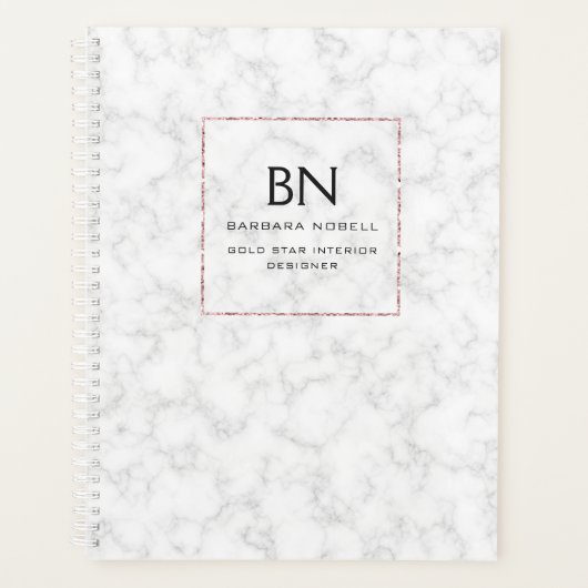 ラックスマーブルラグジュアリーバラ金ゴールドデザイナープランナー プランナー手帳 (正面)