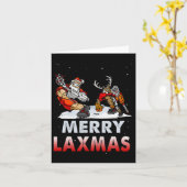 ラックスメリーマス – 醜いクリスマスラクロスサンタトナカイ カード (黄色い花)