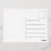 ラックスメリーモダンクリスマスゴールドフォイル 箔シーズンポストカード (裏面)