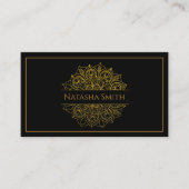 ラックスモダンエレガント金ゴールド名刺 名刺 (正面)