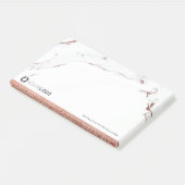 ラックスモダンフェイクバラ金ゴールド大理石会社のロゴ ポストイット (アングル)