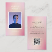 ラックスモダンフォトグラディエント紫色の名刺 名刺 (正面/裏面)