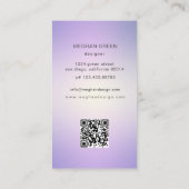 ラックスモダンフォトグラディエント紫色の名刺 名刺 (裏面)