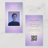 ラックスモダンフォトグラディエント紫色の名刺 名刺 (正面/裏面)
