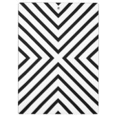 ラックスモダン白黒パターンと金ゴールドバー クリップボード (裏面)