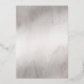 ラックスモダン金ゴールドフレックスグレーウォーター結婚カラー 箔招待状 (裏面)