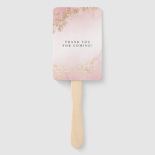 ラックスモダン金ゴールドフレックス赤面ピンクミスト結婚ーズ ハンドファン (裏面)