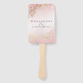 ラックスモダン金ゴールドフレックス赤面ピンクミスト結婚ーズ ハンドファン (正面)