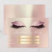 ラックスラッシュ ピンク ローズ ゴールド メイク証明書 ギフト1 (正面/裏面)