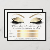 ラックスラッシュ ホワイトゴールド メイク証明書 プレゼント (正面/裏面)