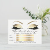 ラックスラッシュ ホワイト ブラック ゴールド メイクアップ 証明書 ギフト (スタンド正面)