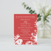 ラックスラディアンスコーラルピンクフローラバジェットフレンドリー インビテーションポストカード (スタンド正面)