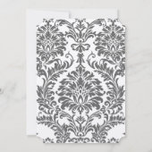 ラックス素朴クチャークグレーとイエロー結婚ズ 招待状 (裏面)