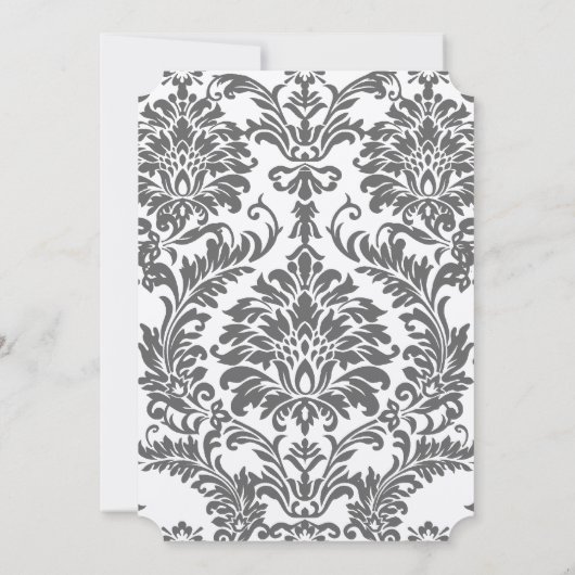 ラックス素朴クチャークグレーとイエロー結婚ズ 招待状 (裏面)