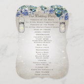 ラックス素朴ピーコック結婚式 プログラム (裏面)