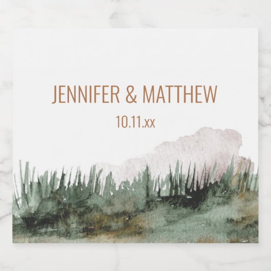 ラックス素朴自然アウトドアマウンテンズ結婚式の引き出物 ビールラベル (シングルラベル)