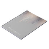 ラックス赤面紙吹雪レインパターングレー ノートブック (左側)