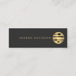 ラックス金ゴールドとブラックケータリングレストランシン スキニー名刺