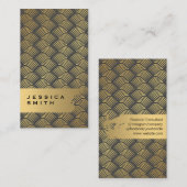 ラックス金ゴールドウィーブ 名刺 (正面/裏面)