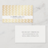 ラックス金ゴールドウィーブ 名刺 (正面/裏面)