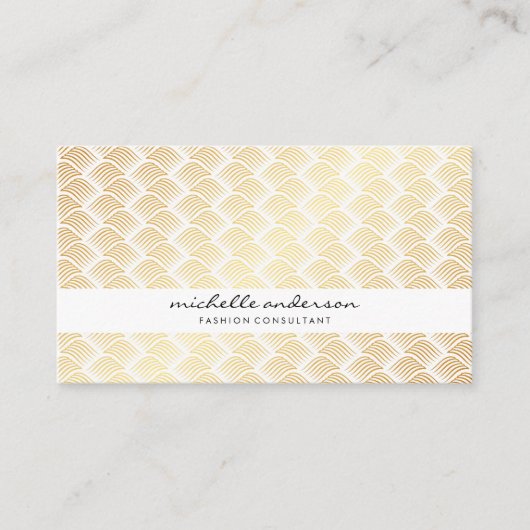 ラックス金ゴールドウィーブ 名刺 (正面)