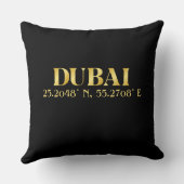 ラックス金ゴールドドバイ緯度&経度 クッション (裏面)