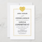 ラックス金ゴールドハートラブ&コミットメント式 招待状 (正面)