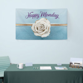 ラックス金ゴールドブルーグリッターハッピーマンデーバナー 横断幕