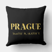 ラックス金ゴールドプラハ緯度&経度 クッション (裏面)