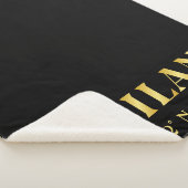 ラックス金ゴールドミラノラティッド&経度ブラック シェルパブランケット (3/4)