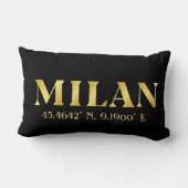 ラックス金ゴールドミラノラティッド&経度ブラック ランバークッション (裏面)