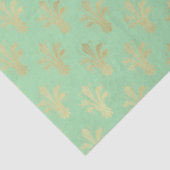 ラックス金ゴールド（紋章の）フラ・ダ・リとグリーンアッシュ 薄葉紙 (詳細)