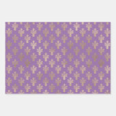 ラックス金ゴールド(紋章の)フラ・ダ・リファッションカラートリオ ラッピングペーパーシート (正面3)