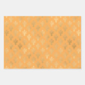 ラックス金ゴールド(紋章の)フラ・ダ・リファッションカラートリオ ラッピングペーパーシート (正面)