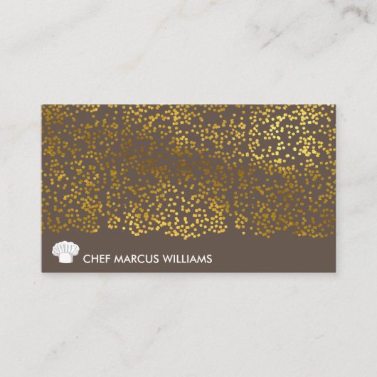 ラックス金ゴールドSpeck |エグゼクティブシェフ 名刺 (正面)