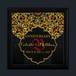ラックス・ジュエ結婚ードの記念日 ギフトボックス<br><div class="desc">中東インディアンインスパイアデザイン。名前、記念日とモノグラムまたは数字でパーソナライズ – あなたの特別なキープサークのためのトライケット保、ジュエリーボックスに素晴らしい木製のギフトボックスに作られた。素晴らしい贈り物を作る – 思い出や写真で箱を満たす。また結婚に適して、花嫁、ブライダルパーティ、友最高の人、お母さんの日の贈り物…2つのサイズから選択し、4色の漆塗り仕上げ。記念式典、卒業式、バルミツワー、バー（ユダヤ教の）バル・ミツバーなど多くの大切な行事に素晴らしい贈り物を作るカスタマイズ可能な木製ギフトボックスだけでなく、シャワー、誕生日、すべての大事な行事!</div>