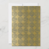 ラックス ネイビー フェイク ゴールド サークル グランド オープニング セレモニー 招待状 (裏面)