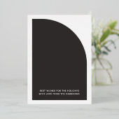 ラックス ノエル ブラック＆ホワイト ハーフ アーチ リアル 箔シーズンカード (立ち正面)