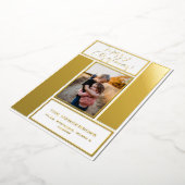 ラックス ボールド ジオメトリック フォト フレーム フォイル ホリデー カード (回転した状態)