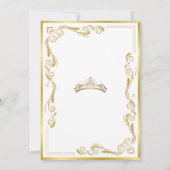 ラックス&ミニマリスト写真キンセアニェラ金ゴールド 招待状 (裏面)