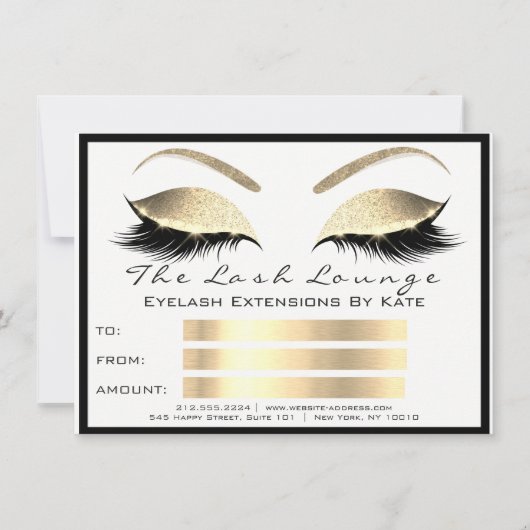 ラックス ラッシュ ホワイト ゴールド メイクアップ ギフト証明書 (正面)