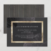 ラックス ローズ ブラック ヴィンテージ ボタニカル アコモデーション エンクロージャーカード (正面/裏面)