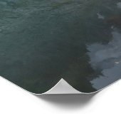 ラックブルーの湖面に映るアギュイユ・ド・ミディ ポスター (角)