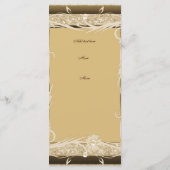 ラックメニューカードヴィンテージ金ゴールドブラウンフローラ メニュー (裏面)