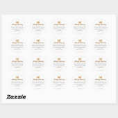 ラック上の可愛いクッキー アレルギー注意 ラウンドシール (シート)