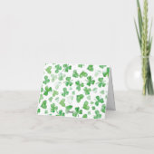 ラック・イン・ラブ・グリーン セントパトリックデーの花嫁シャワー サンキューカード (裏面)